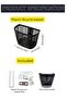 Generic Black Plastic Bicycle Basket with Handlebar Mount - 5