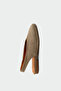 Lupita Asymmetrical Cut Genuine Leather Mink Women's Flat Ballerinas - 2
