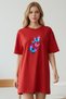 Plus Size Women Short Sleeve Crew Neck T-Shirt Dress Nightgown Comfy Cotton