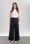 Women's Elastic Waist Oversize Cut Basic Fabric Trousers