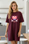 Plus Size Women Short Sleeve Crew Neck T-Shirt Dress Nightgown Comfy Cotton