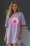 Plus Size Women Short Sleeve Crew Neck T-Shirt Dress Nightgown Comfy Cotton