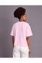 Senior Girls Pink Embroidered Front Tie T-shirt - 3