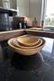 3-Piece Bamboo Bowl Set - Salad and Fruit Bowl - Natural Wood Presentation Set - 3