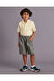 Boys Olive Cargo Pocket Denim Shorts - 2