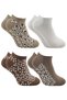 Women's Cotton Booties Socks Colorful 4-Piece Pack - 4