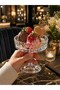 6-Piece Glass Dessert & Ice Cream Cup with Striped Design - 3