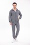 Smoked Modern Comfort Hooded Zip-Up Top and Jogger Bottom Tracksuit Set - 4