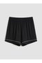 Giyçık Storeden Black Shirt Collar Women's Shorts Pajama Set - 4