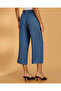 Women Blue Wide Leg Culotte Pants - 3