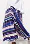 Pleated Long Skirt-Purple Blue Pink White - 3