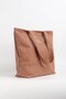 Signature Detailed Embroidered Zippered Linen Beach Bag Brick Color 35 - 3