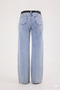 Women's Plus Size Snow Wash Wide Leg Jean Pants – High Waist Comfort Fit Loose Leg Long Length Stretch Denim - 3