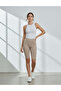 Women Beige Biker Shorts - 2
