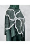 Elegant Stone-Embellished Emerald Green Abaya Evening Dress - 2