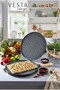 Double-Sided Grilled Cast Iron Pancake Pan - Non-Stick Surface Pizza and Crepe Pan with Removable Handles - 35 cm - 5