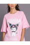 Senior Girls Pink Kuromi Oversized T Shirt - 4