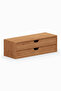 Desna Two-Tier Two-Drawer Cabinet - Cherry |   34 cm X 12.1 cm X 10.8 cm |