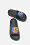 Women's Black Peace Printed Daily Comfortable Light Sole Eva Platform Sole Slippers - 3