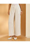 Women Cream Striped Trousers