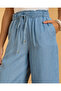 Women Blue Wide Leg Culotte Pants - 4