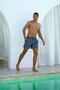 Quick-Drying Patterned Men's Swim Shorts with Pockets-26122 - 4