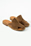 Bronte Genuine Leather Suede Cross-Strapped Anatomical Sole Comfort Slipper - Sandals - 4