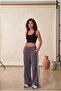 Women's Relaxed Fit White Striped Loose Baggy Sweatpants