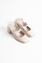 Bremen Premium Beige Women's Heeled Shoes 7 cm
