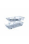 2-Tier Plastic Storage Tray – 33×14 cm (Transparent)