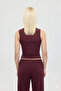 Ultra Soft V-Neck Sleeveless Blouse Burgundy - 2