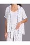 Senior Girls White Printed Pyjama Set With Eye Mask - 4