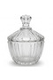 Glass Candy and Sugar Pot with Lid Multi Use Storage for Snacks and Condiments 12 x 12 cm