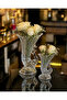 Special Design Crystal Cut Double Swan Vase - 3