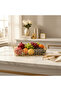 Rectangular Plastic Storage Tray – 30×19×6 cm (Gold & Transparent) - 2
