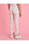 Girls White Printed Leggings - 3