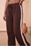 Women's Relaxed Fit White Striped Loose Baggy Sweatpants - 4