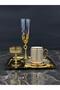 6-Person Gold Coffee Presentation Set – Gold Coffee Cup, Turkish Coffee Cup, Coffee Saucer and Tray - Luxury Coffee Set - 6