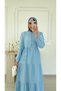 Molly Nelly Women's Button Detailed Long Muslin Dress - 5