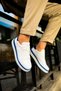 Mn979 - Santoni Gbt Sports Men's Shoes White/Blue - 2