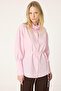 Rose Detailed Striped Shirt - 2
