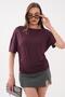 Women's Oversize Blouse with Gathered Side Detail 260448