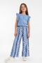 Girl's Ruffle Sleeve Printed T-Shirt and Patterned Casual Pants Set Daily Stylish and Comfortable Combination - 4