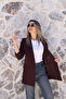 Plum Single Button Blazer - 3