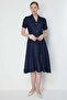 Beli Belted Short Sleeve Midi Dress - 2