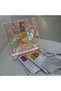 Acrylic Luminescent Writing Board, 15 x 15 cm, with Colored Markers and LED Light - 2