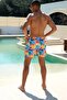 Quick-Drying Patterned Men's Swim Shorts with Pockets-26141 - 3