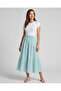 Women Teal Tiered Skirt - 3
