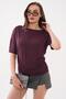 Women's Oversize Blouse with Gathered Side Detail 260448 - 2