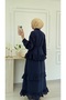 Women's Voile Layered Lined Hijab Dress - 7